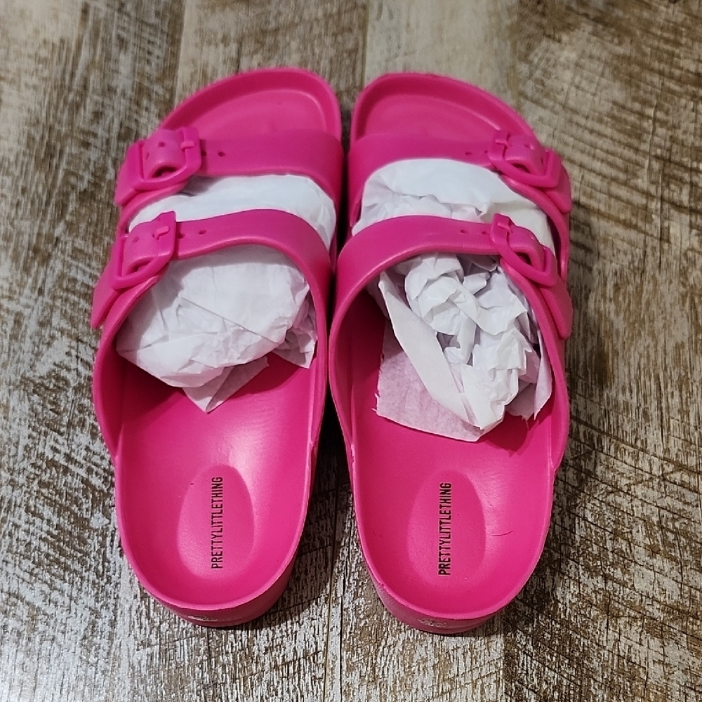 PrettyLittleThing Pink Slip-On Sandals